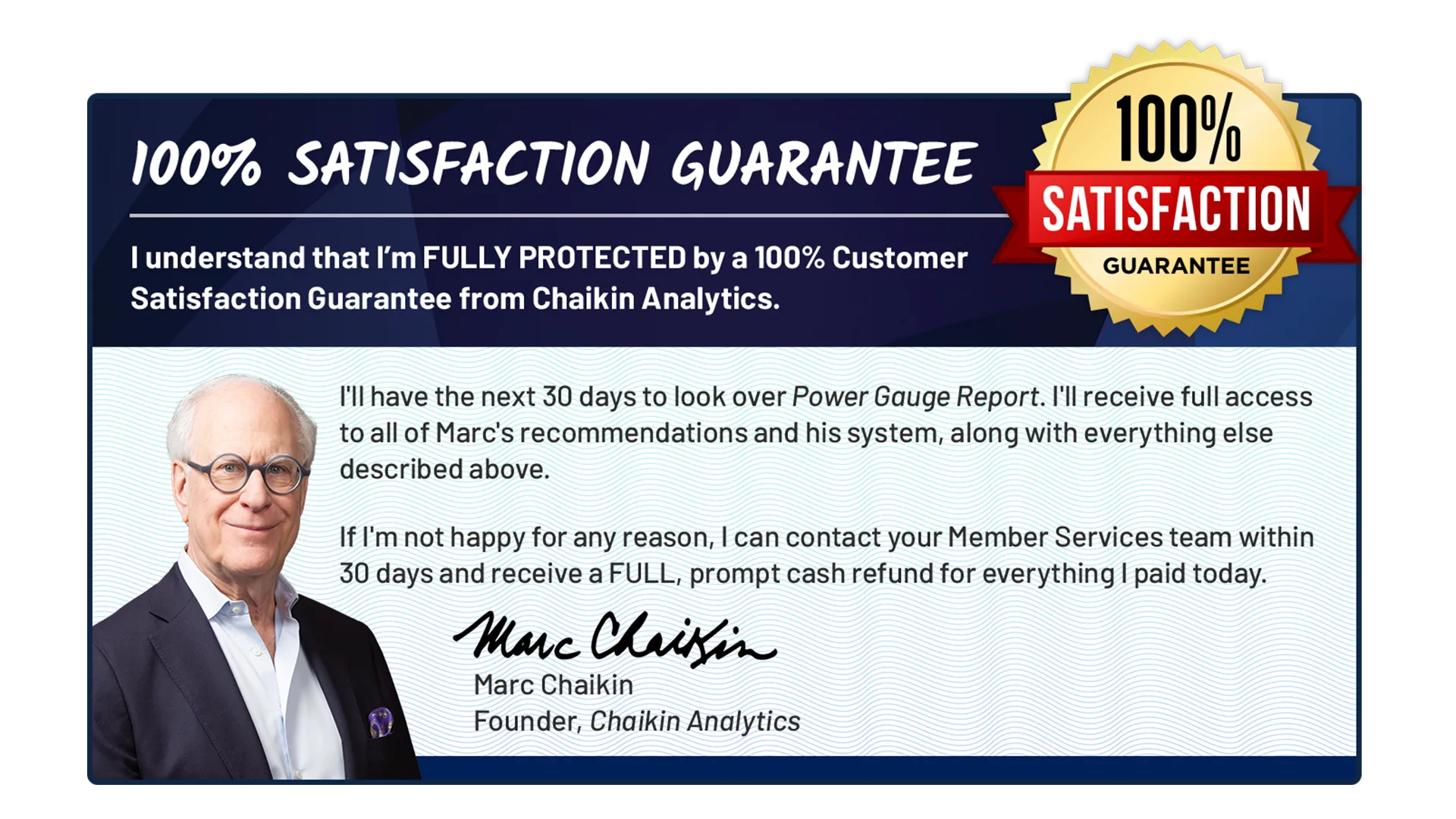 30-Day Satisfaction Guarantee